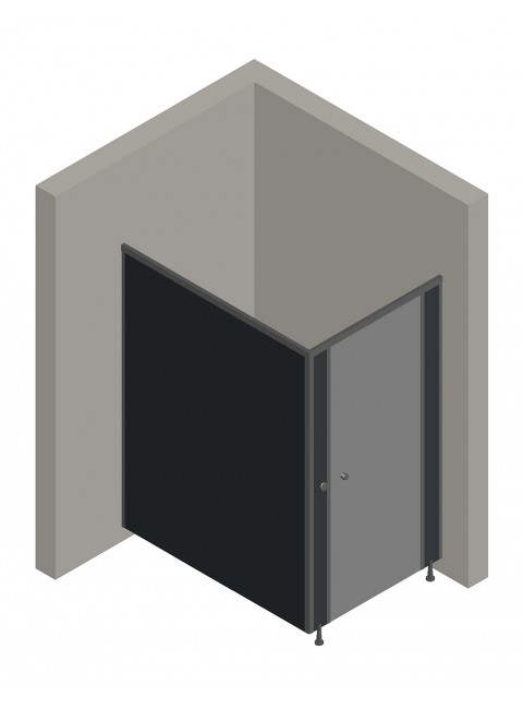 Tek Cubicle WC Kabin (Sağ Tarafı Duvar)